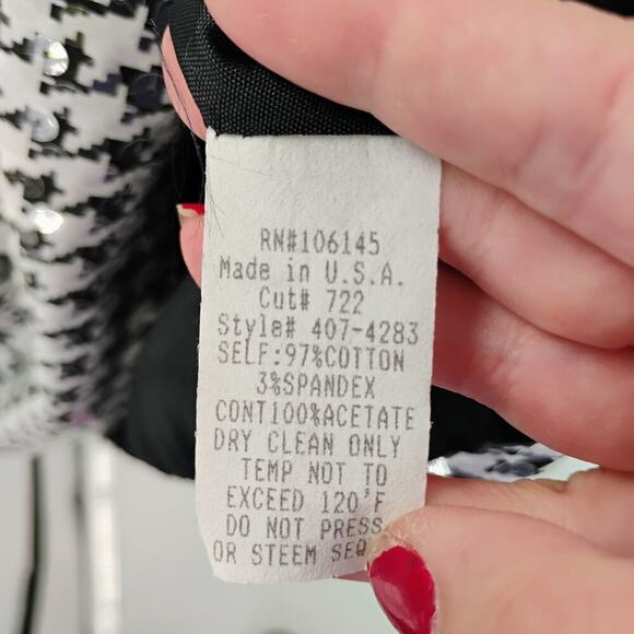 Bailey Embellished Houndstooth Knit Mini Dress sequin texture checkered mini - Picture 16 of 16